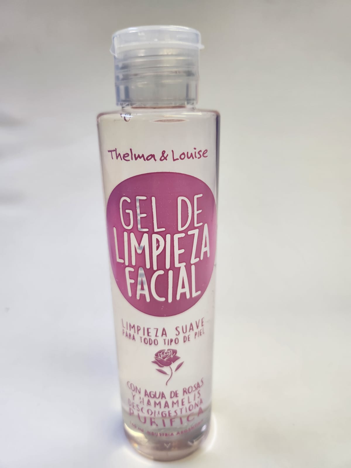 Gel de limpieza facial con Agua de Rosas