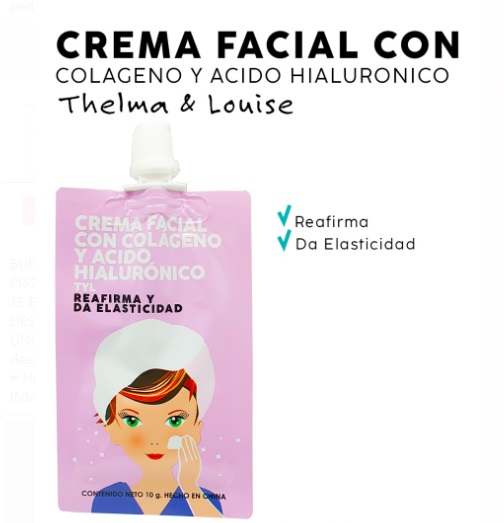 Crema facial con colágeno y acido hialurónico x 10grs