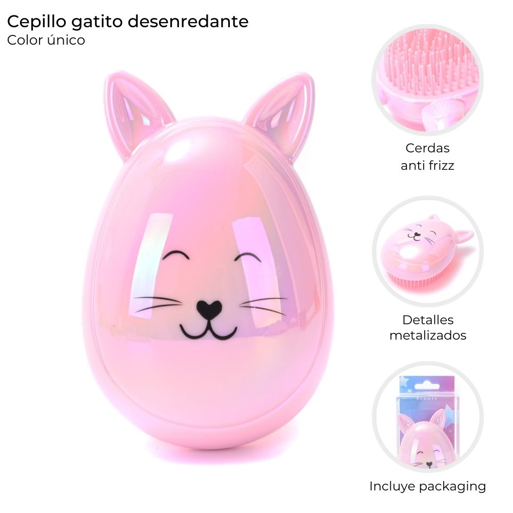 Cepillo Gatito Desenredante art39049