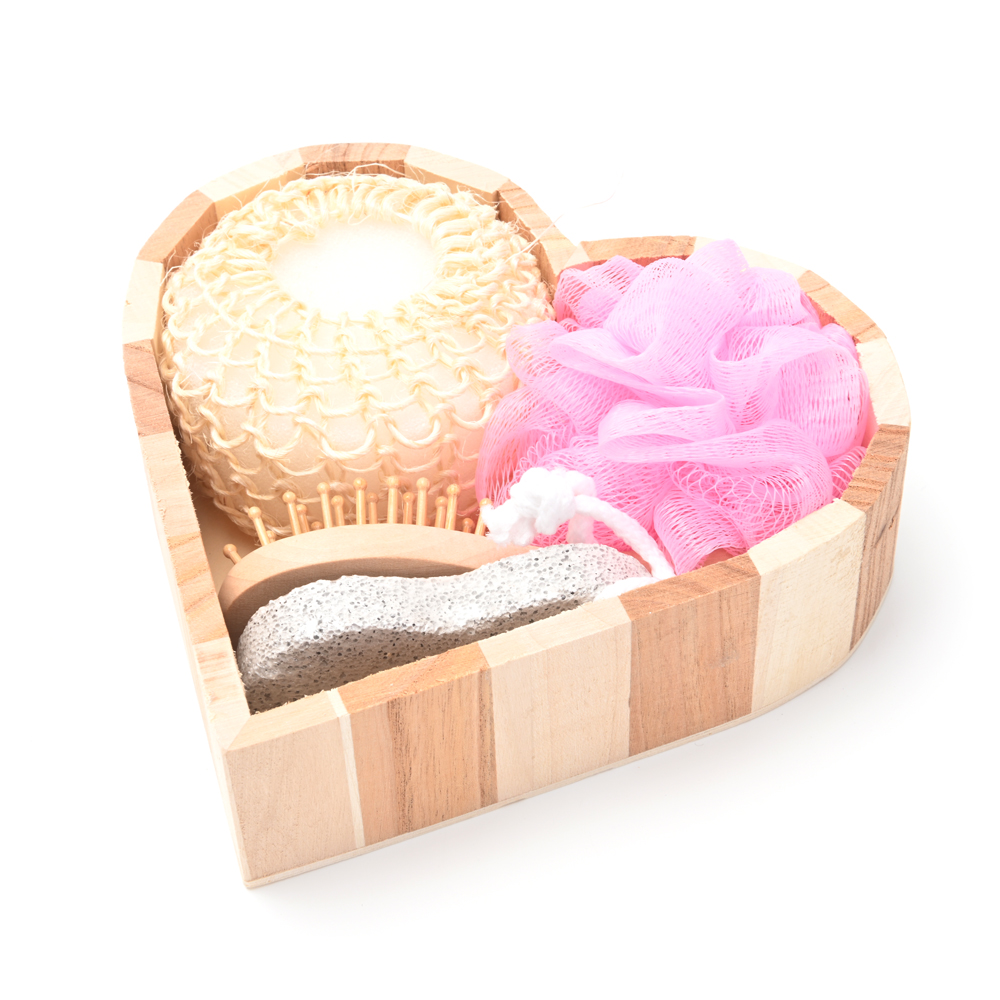 Set de Ducha Canasta Corazón x 4u  44014