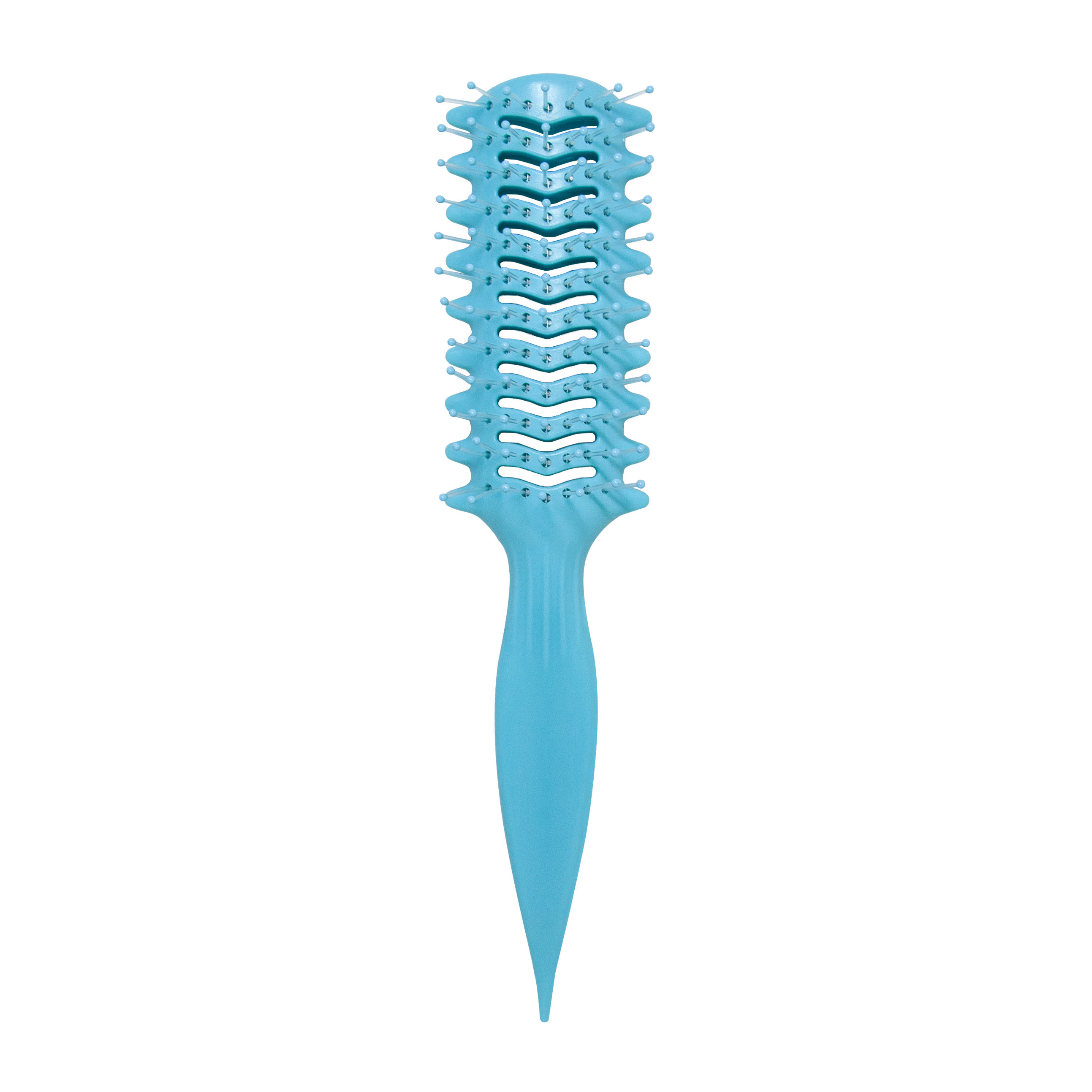 Cepillo para definir rulos  con pines celestes C505